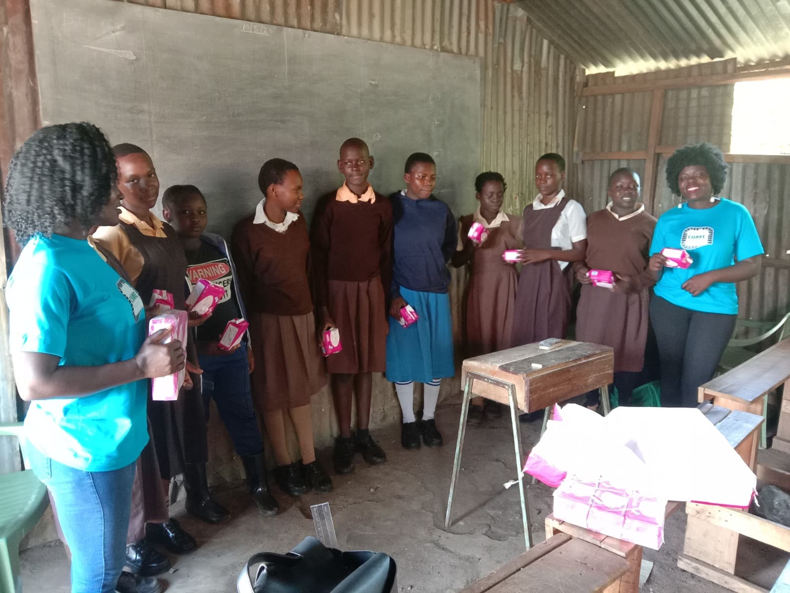 Young people participating in a CHAKE community outreach activity.